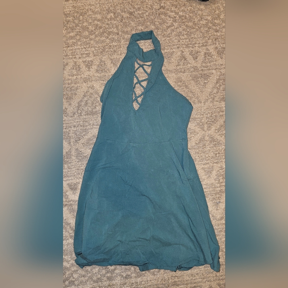 Express Halter Tie Front Cocktail Dress